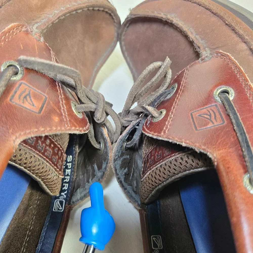 Sperry Top-Sider Mens Billfish Boat Shoes Brown Leather Loafers 0777503 Size 11M